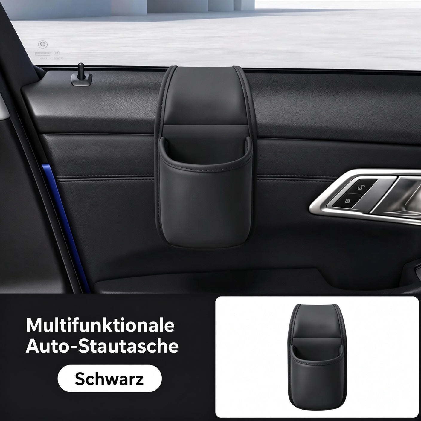 📱 Selbstklebende Auto-Aufbewahrungstasche – für Handy, Schlüssel, Karten & Trinkflasche 🔑💳🥤