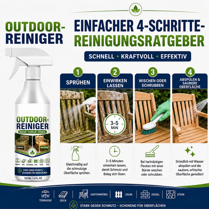 🌿 50% SPAREN | Gegen Grünbelag, Schimmel & schwarze Flecken – Kraftvoller Outdoor-Reiniger für hartnäckigen Schmutz