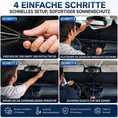 🔥Faltbare Windschutzscheiben-Sonnenschutz – Auto Sonnenschutz Schirm mit UV-Schutz & Wärmeisolierung | PKW, SUV