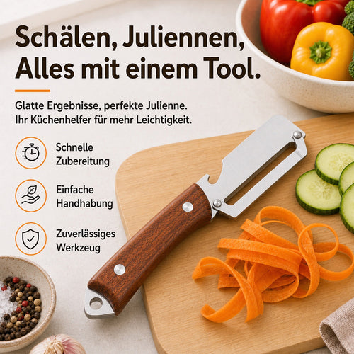 upsell 🥕🔪 2-in-1 Sparschäler-Set – Schälen & Julienne-Schneiden | 1 kaufen, 1 gratis