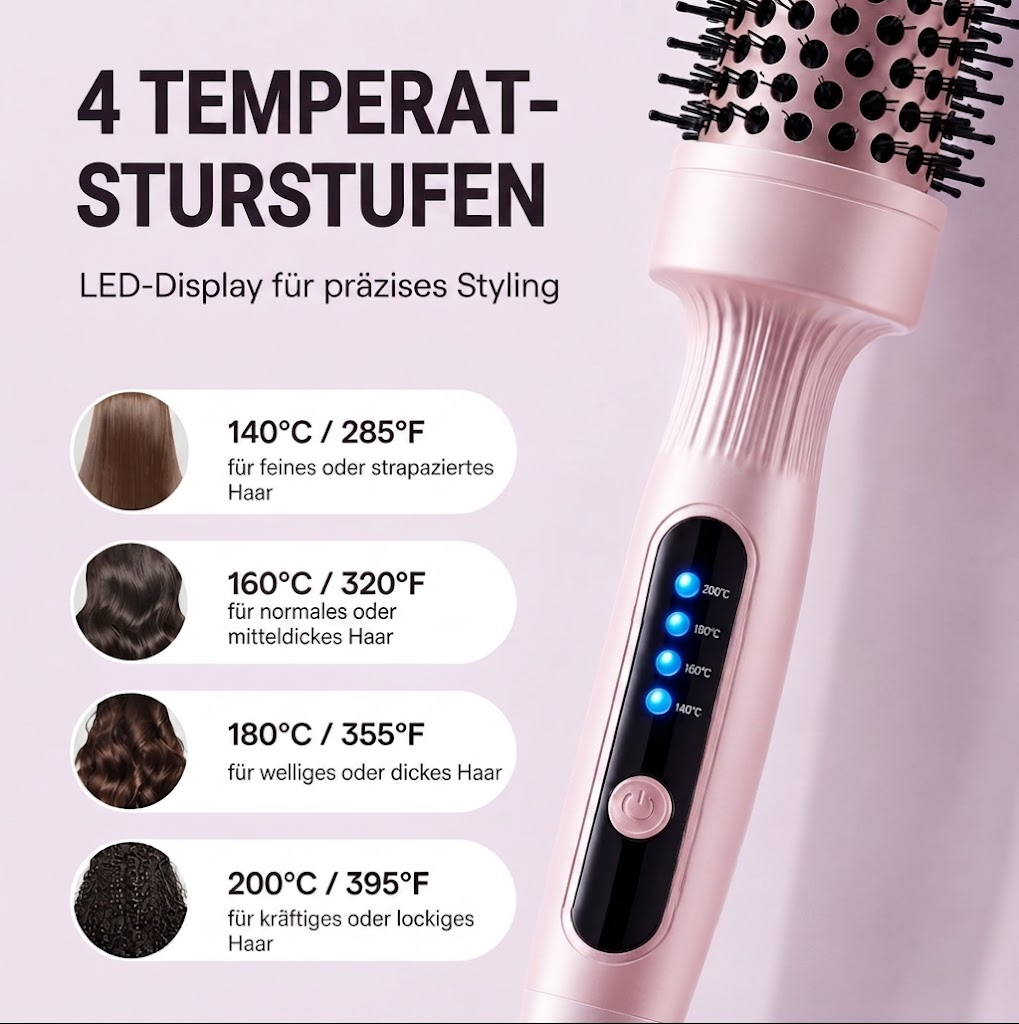 ✨ Heißluftbürste mit Ionen-Technologie – Schonendes Styling & weniger Frizz!