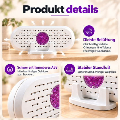 🔥 50% Rabatt ⏰ Mini-Wiederverwendbarer Luftentfeuchter – Tragbarer Feuchtigkeitsabsorber für Zuhause, Kleiderschrank & Bad