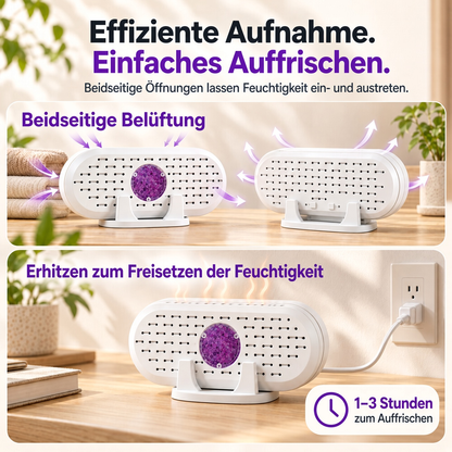 🔥 50% Rabatt ⏰ Mini-Wiederverwendbarer Luftentfeuchter – Tragbarer Feuchtigkeitsabsorber für Zuhause, Kleiderschrank & Bad
