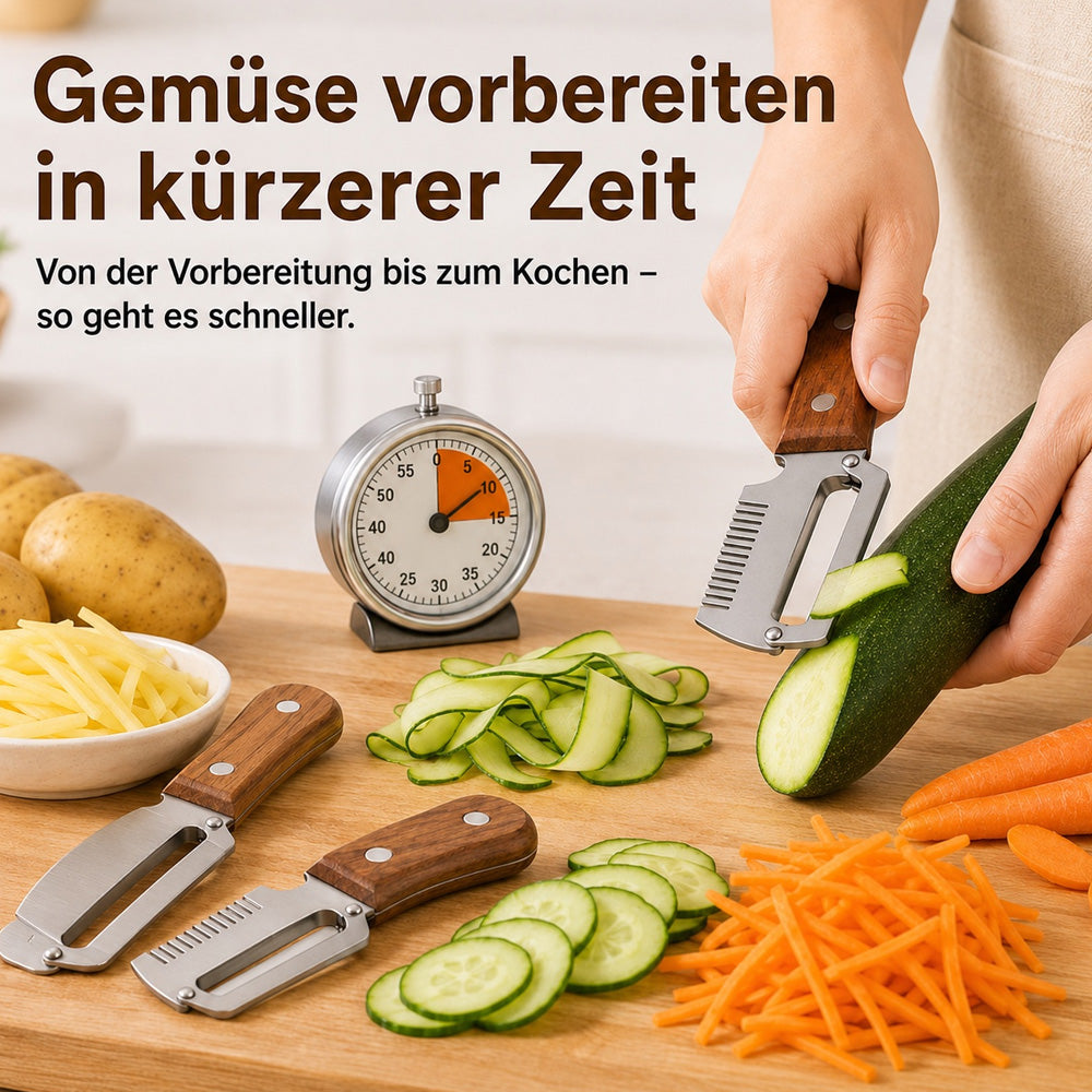 upsell 🥕🔪 2-in-1 Sparschäler-Set – Schälen & Julienne-Schneiden | 1 kaufen, 1 gratis