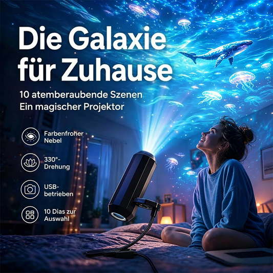✨ Plug-and-Play HD Galaxy & Ocean Projektor Nachtlicht 🥳 Über 50.000 zufriedene Nutzer