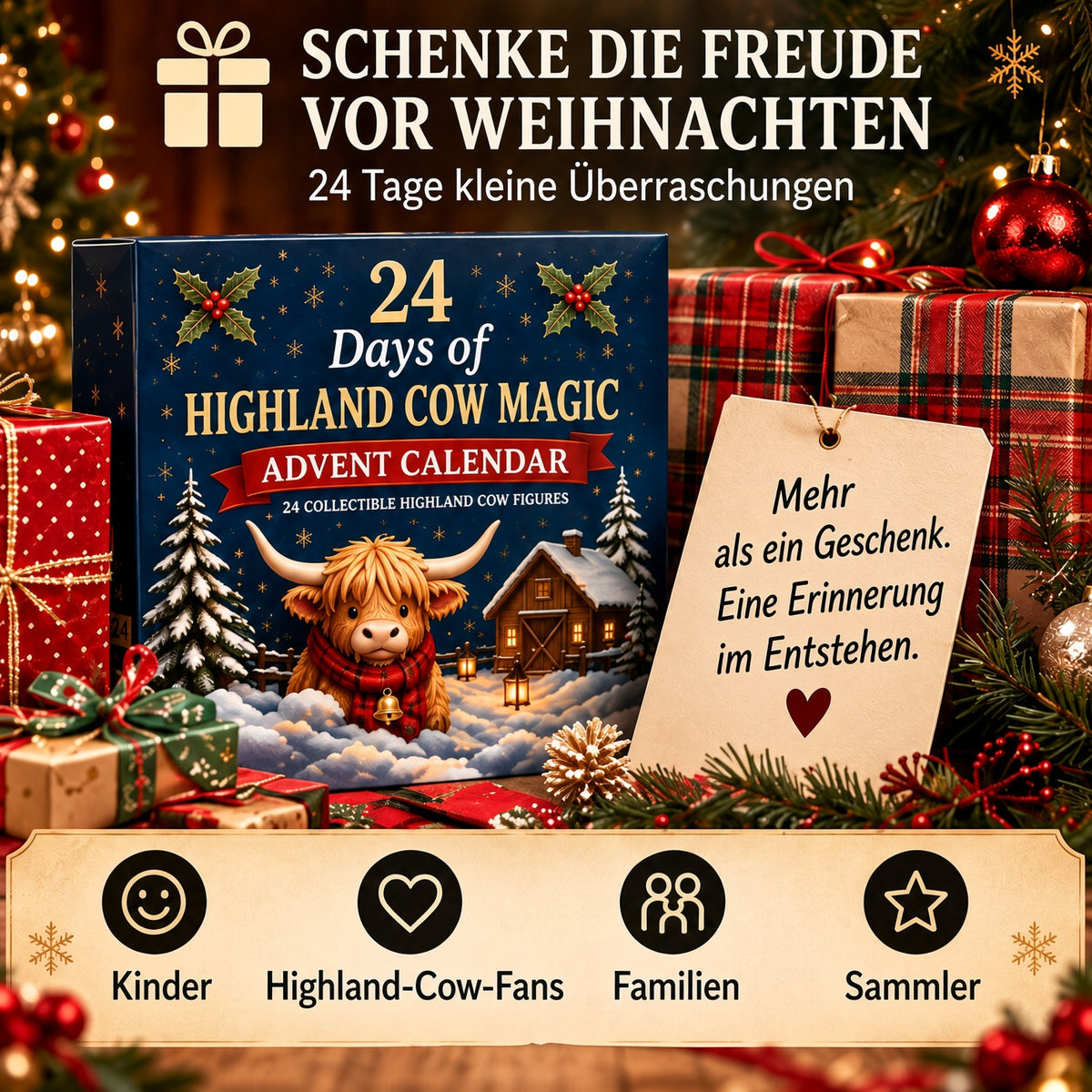 ⏳ Letzter Tag: 49 % Rabatt – 🐮 24-Tage Highland-Cow-Adventskalender