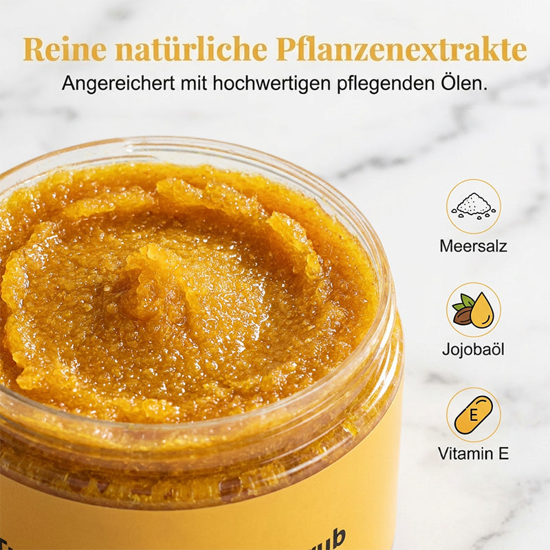 🥳 HEISSER SALE 2026 – 50% RABATT! 💞 Über 70.000 Mal verkauft! Kurkuma-Körperpeeling