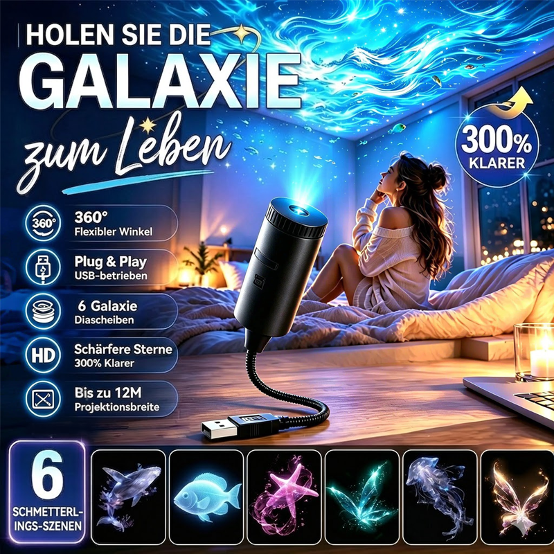 ✨ Plug-and-Play HD Galaxy & Ocean Projektor Nachtlicht 🥳 Über 50.000 zufriedene Nutzer