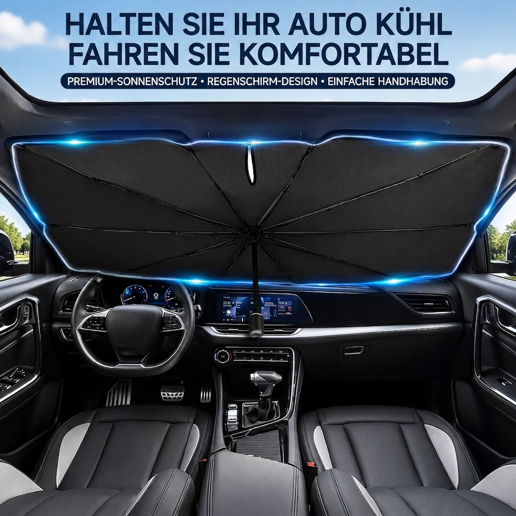 🔥Faltbare Windschutzscheiben-Sonnenschutz – Auto Sonnenschutz Schirm mit UV-Schutz & Wärmeisolierung | PKW, SUV