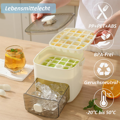 🔥 50% RABATT | Tragbarer Eiswürfelbereiter mit Deckel und integriertem Vorratsbehälter