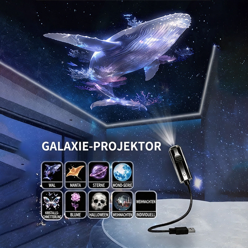 ✨ Plug-and-Play HD Galaxy & Ocean Projektor Nachtlicht 🥳 Über 50.000 zufriedene Nutzer