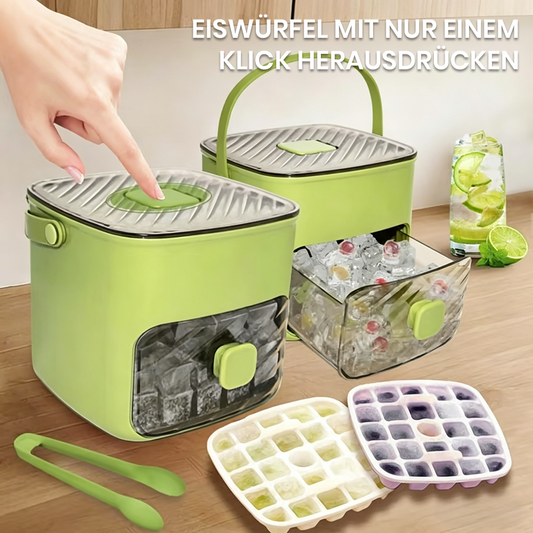 🔥 50% RABATT | Tragbarer Eiswürfelbereiter mit Deckel und integriertem Vorratsbehälter