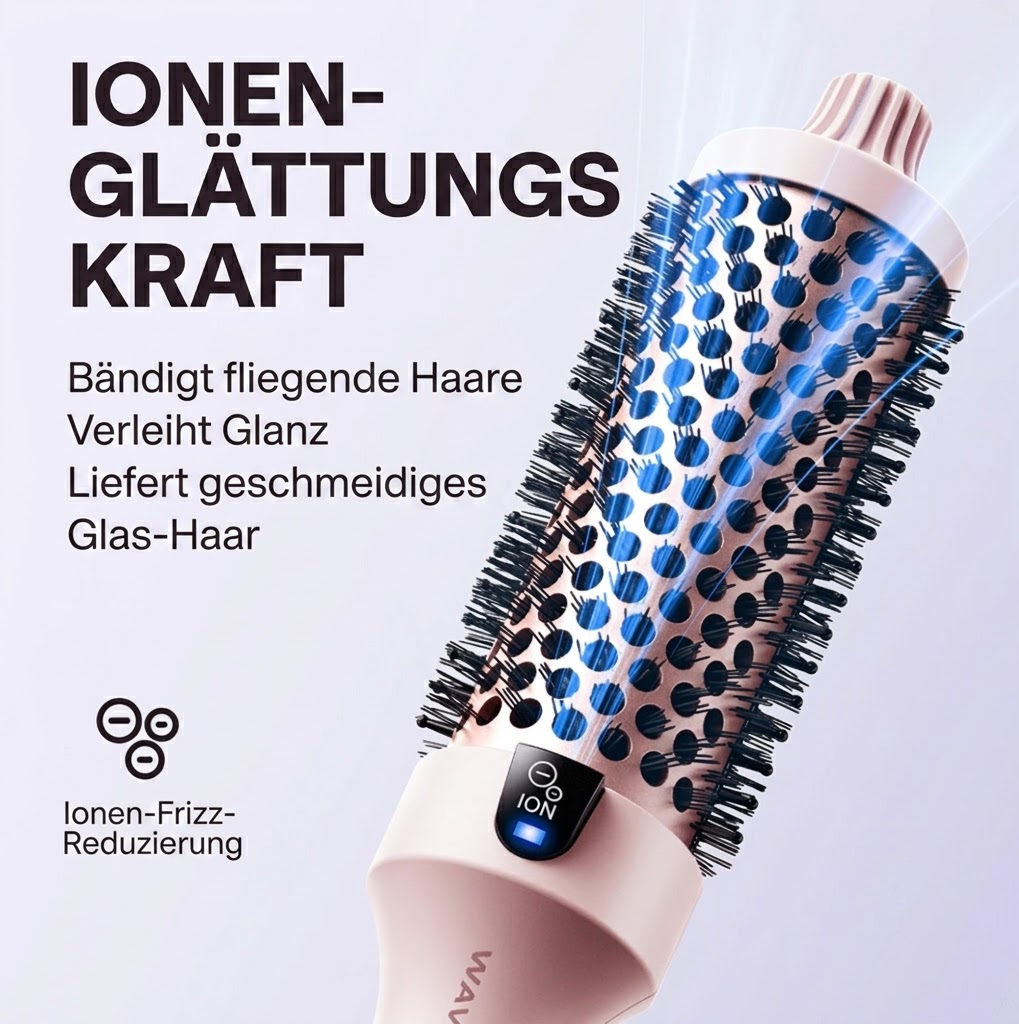 ✨ Heißluftbürste mit Ionen-Technologie – Schonendes Styling & weniger Frizz!