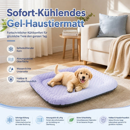 ❄️Pet Cooling Mat for Dogs & Cats 🐾  Naturally Cool Ice-Silk Pad • Breathable, Washable & Soft