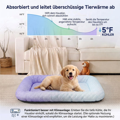 ❄️Pet Cooling Mat for Dogs & Cats 🐾  Naturally Cool Ice-Silk Pad • Breathable, Washable & Soft
