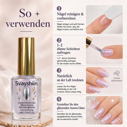 💅 Lila perlglänzender Nagelverstärker | Repariert schwache Nägel für glasartigen natürlichen Glanz upsell