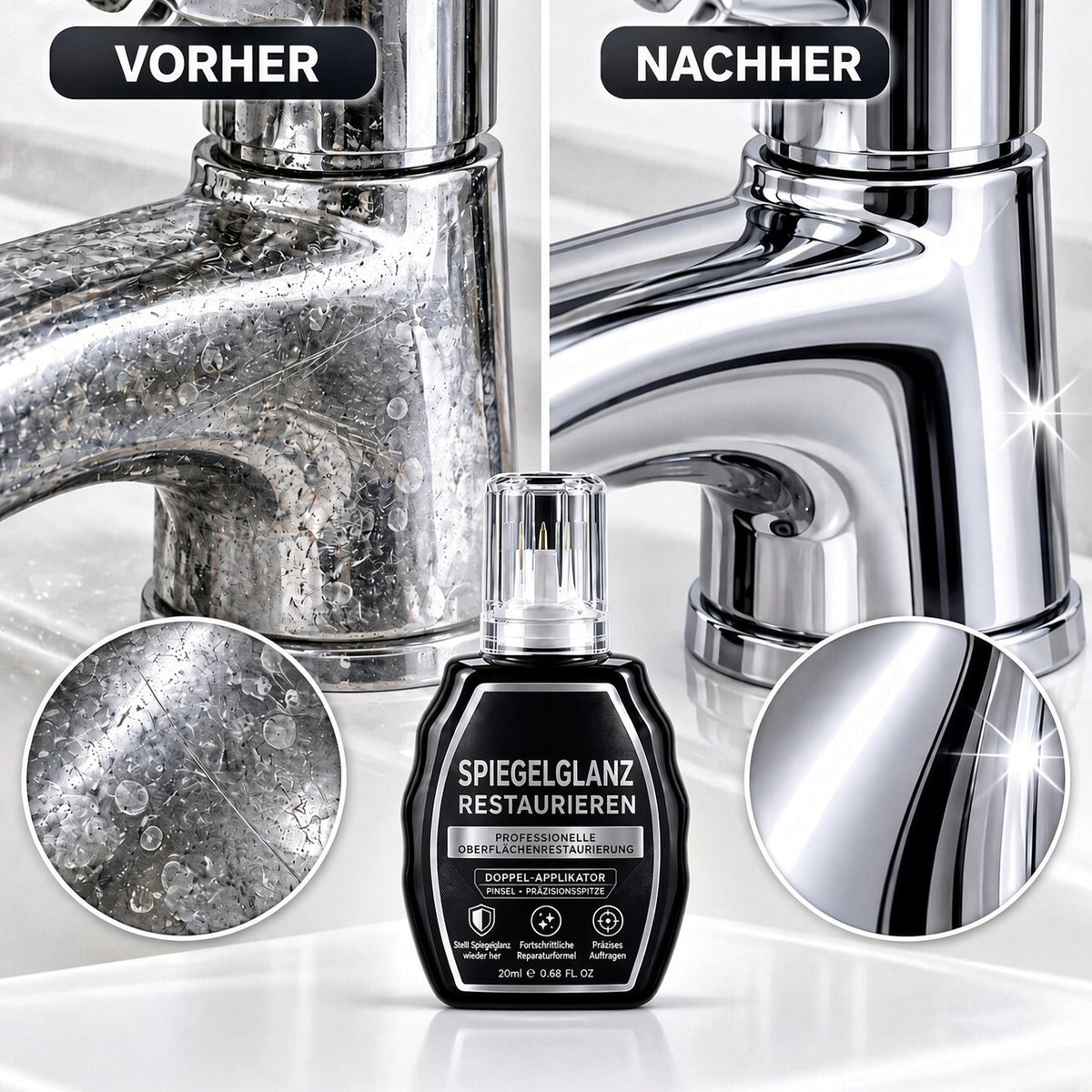 🚗 50 % Rabatt | Professioneller Chrom-Reparaturstift für Auto, Zierleisten, Türgriffe, Embleme & Metalloberflächen