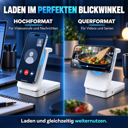 🔥 Nur heute -50% 📱 3-in-1 Faltbare Magnet-Ladestation – ideal für Zuhause, Büro & Reisen