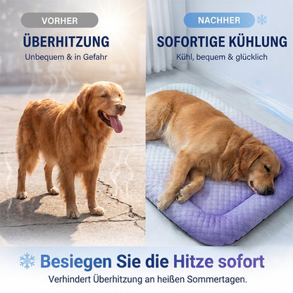 ❄️Pet Cooling Mat for Dogs & Cats 🐾  Naturally Cool Ice-Silk Pad • Breathable, Washable & Soft