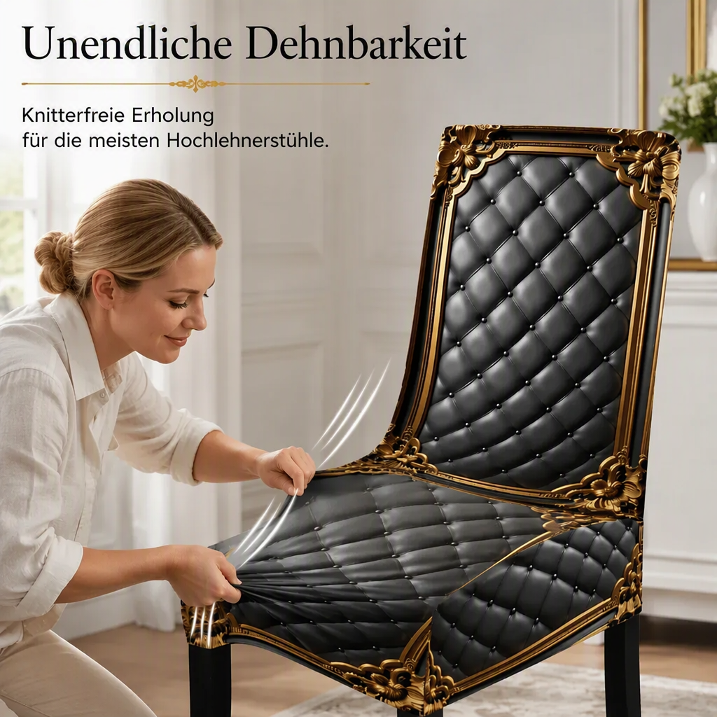 🪑 50% RABATT! 🖤 Waschbarer Stretch-Stuhlbezug – Elastisch & pflegeleicht ✨