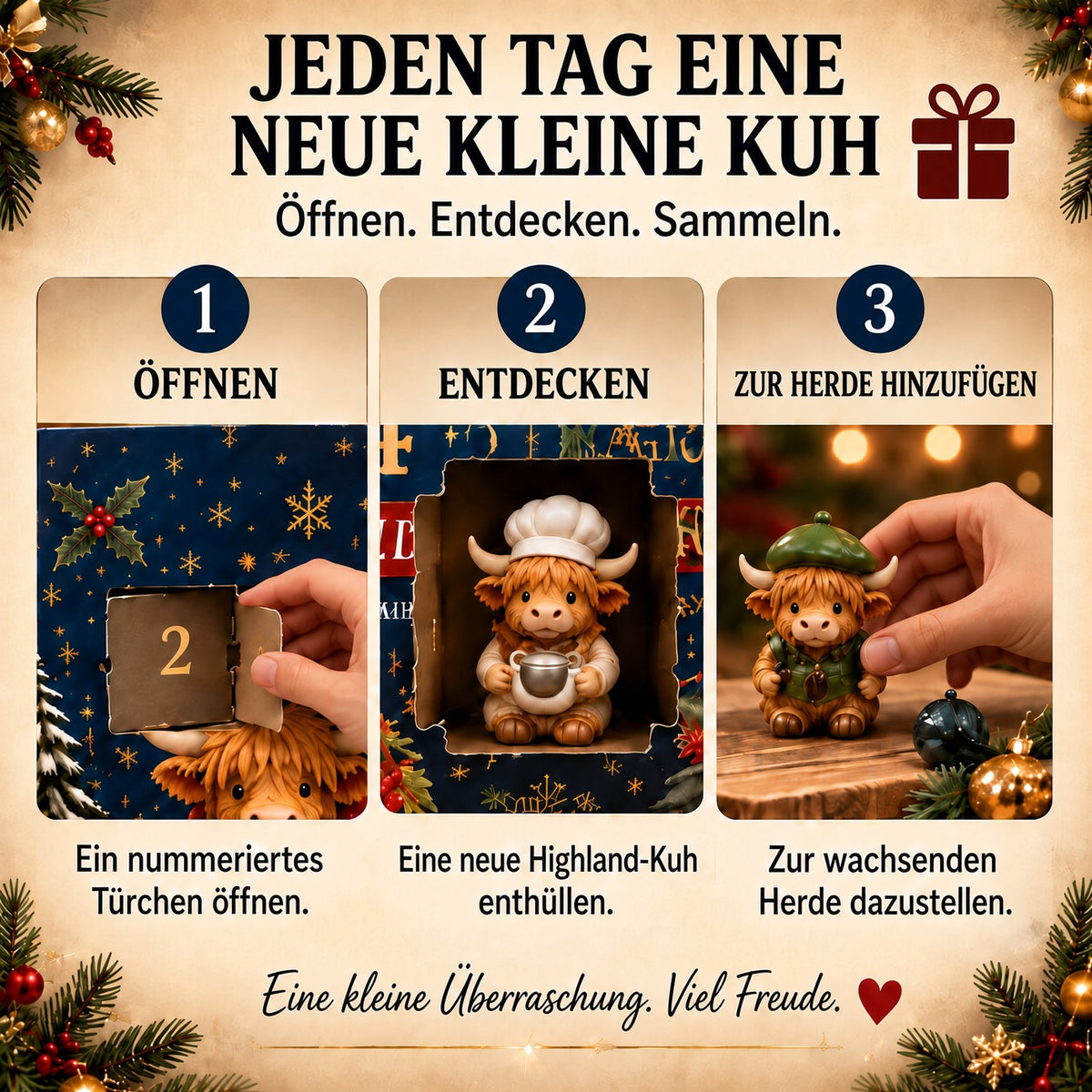 ⏳ Letzter Tag: 49 % Rabatt – 🐮 24-Tage Highland-Cow-Adventskalender