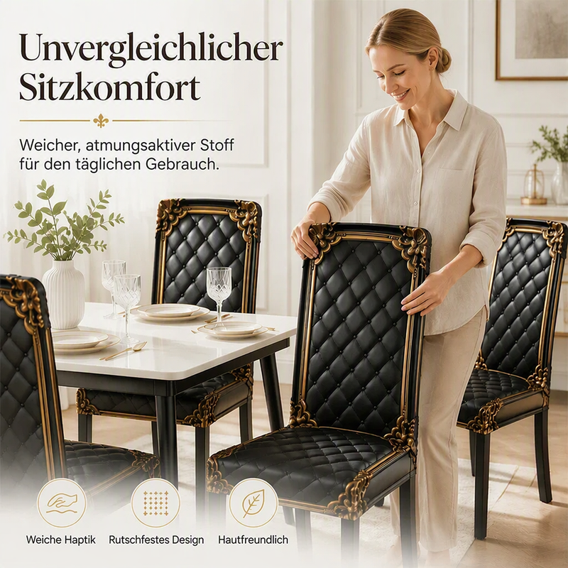 🪑 50% RABATT! 🖤 Waschbarer Stretch-Stuhlbezug – Elastisch & pflegeleicht ✨