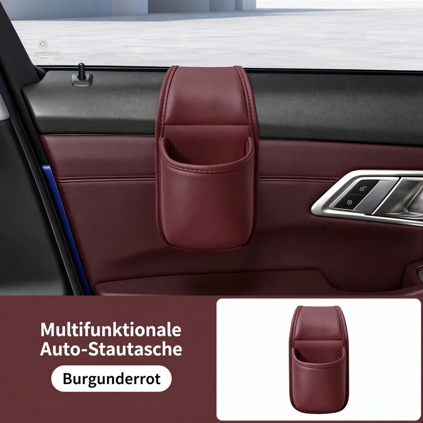 📱 Selbstklebende Auto-Aufbewahrungstasche – für Handy, Schlüssel, Karten & Trinkflasche 🔑💳🥤