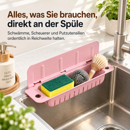 💦 Faltbarer Spülspritzschutz mit Organizer – Hält die Arbeitsfläche trocken & schafft Ordnung rund um die Spüle