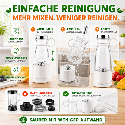 🔥 40% Rabatt💥Bestseller Tragbarer Entsafter | Frischer Saft überall und jederzeit 🍎