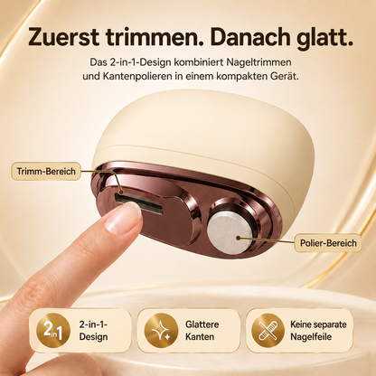 🔥 Nur für kurze Zeit: 50 % sparen! ✂️ 2-in-1 Elektrischer Nagelknipser mit Polierfunktion 💅