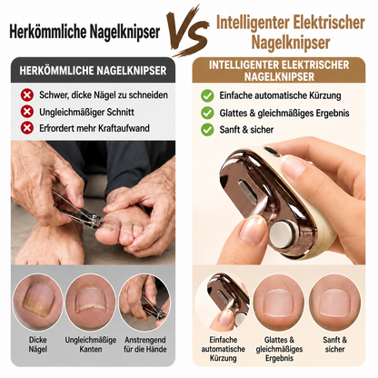 🔥 Nur für kurze Zeit: 50 % sparen! ✂️ 2-in-1 Elektrischer Nagelknipser mit Polierfunktion 💅