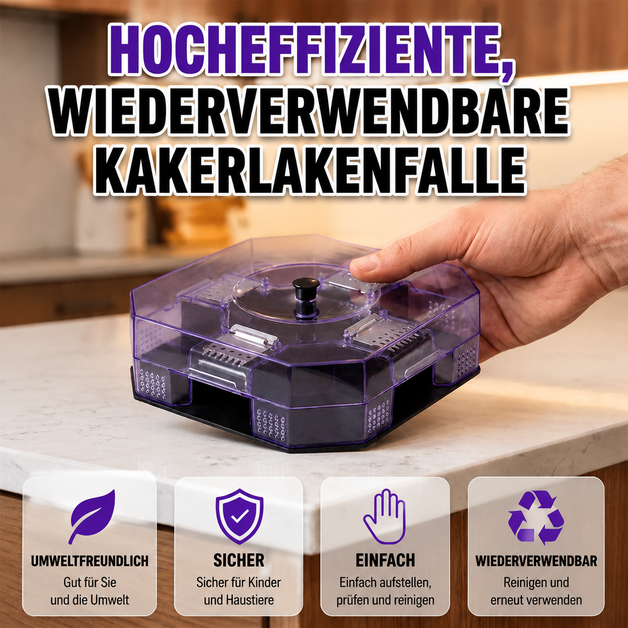 🥳HEISSER SALE 2026🥳💞50.000+ VERKAUFT!❤️🚫 Wiederverwendbare Kakerlakenfalle