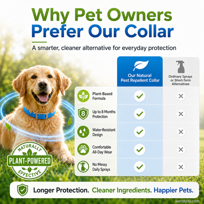 🥳2026 HOT SALE🥳💞50K+ SOLD!🌿🛡️ 50% OFF! Natural Essential Oil Pet Collar – 8‑month flea & tick protection. Plant‑based, no harsh chemicals. Safe for dogs & cats! 🐾✨-Navalonixcosh®