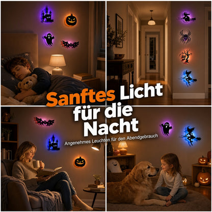 🎃 50 % RABATT! 👻 Leuchtende Halloween-LED-Deko – Aufkleben, Einschalten & Gruselige Stimmung Zaubern ✨
