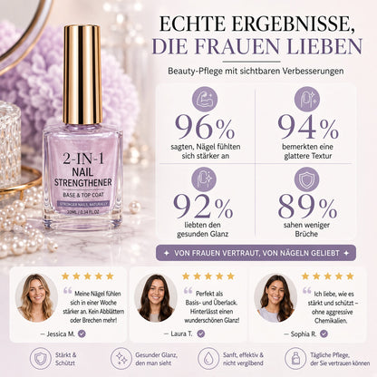 💅 Lila perlglänzender Nagelverstärker | Repariert schwache Nägel für glasartigen natürlichen Glanz upsell