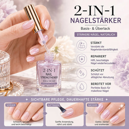 💅 Lila perlglänzender Nagelverstärker | Repariert schwache Nägel für glasartigen natürlichen Glanz upsell