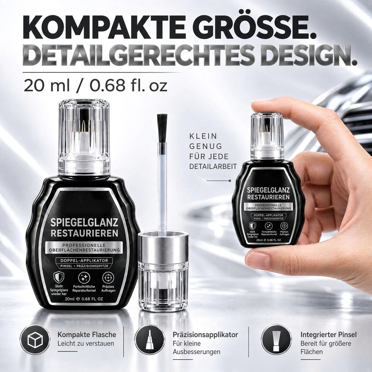 🚗 50 % Rabatt | Professioneller Chrom-Reparaturstift für Auto, Zierleisten, Türgriffe, Embleme & Metalloberflächen