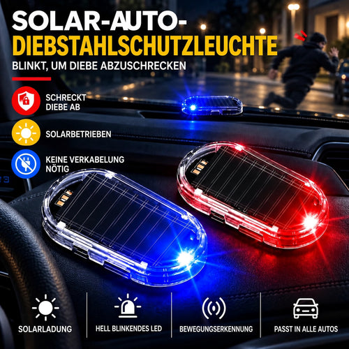 🚗 Auto-Zubehör Angebot – 2er-Pack Solar-LED-Warnleuchten ☀️ Kabellose blinkende Sicherheitsleuchten mit automatischem Lichtsensor