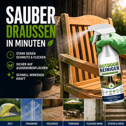 🌿 50% SPAREN | Gegen Grünbelag, Schimmel & schwarze Flecken – Kraftvoller Outdoor-Reiniger für hartnäckigen Schmutz