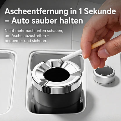 🎉 2026 Angebot: Drehbarer Auto-Aschenbecher mit Keramikeinsatz – hält Asche sicher im Behälter und reduziert Rauchgerüche