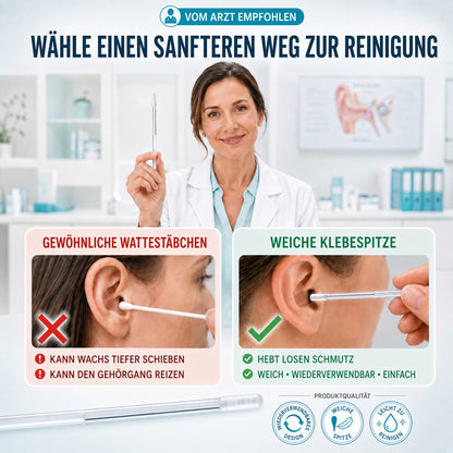 upsell✨ ✨ 1+1 GRATISWiederverwendbarer Ohrreiniger mit Haftspitze – Sanfte Ohrenpflege ohne Kratzen