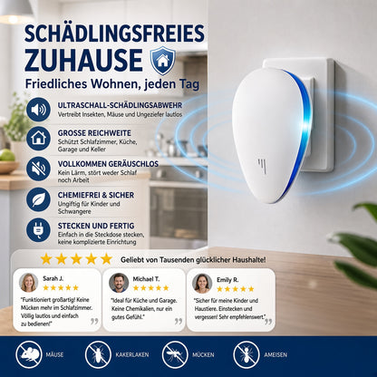 🔥 50 % RABATT 🔥 Multifunktionaler Ultraschall-Schädlingsvertreiber 🏠 Leise & verbesserte Version