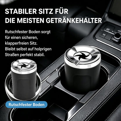 🎉 2026 Angebot: Drehbarer Auto-Aschenbecher mit Keramikeinsatz – hält Asche sicher im Behälter und reduziert Rauchgerüche