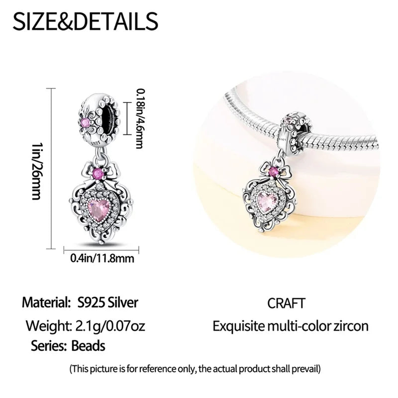 2024 Original New in Romantic Retro Classic Series Lotus Charm Beads Fits Pandach Bracelet Women 925 Silver Pendant Bead Jewelry