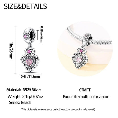 2024 Original New in Romantic Retro Classic Series Lotus Charm Beads Fits Pandach Bracelet Women 925 Silver Pendant Bead Jewelry