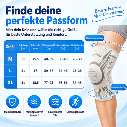 🏆 50% RABATT | 🦵Verstellbare Kniebandage mit Gezielter Kompression & Optimaler Stabilität – Ergonomische Kniestütze für Alltag, Sport & Tägliche Bewegung