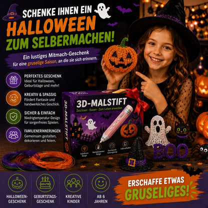 🎃 50% Rabatt – Kabelloser 3D-Zeichenstift für Kinder | Halloween-Kreativset