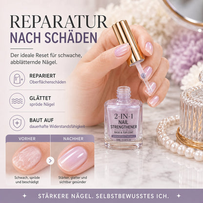 💅 Lila perlglänzender Nagelverstärker | Repariert schwache Nägel für glasartigen natürlichen Glanz upsell