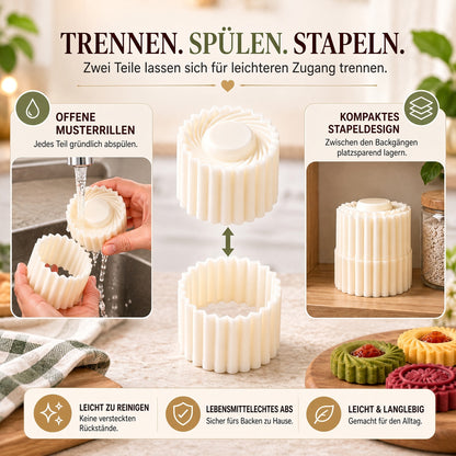 UPSELL🔥Jetzt 40 % Rabatt |✨ 2-in-1 Gebäckform – Süße Kunstwerke in Sekunden