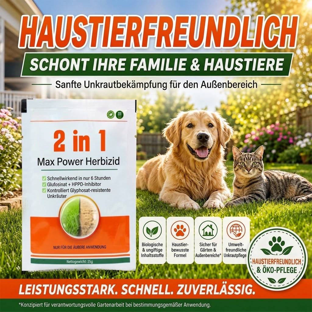 ⚡ 40% SPAREN | 2 in 1 Max Power Herbizid – Schnelle Unkrautbekämpfung ohne Glyphosa